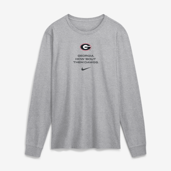 Men's Nike Gray Georgia Bulldogs 2026 Sideline Dri-FIT Long Sleeve T-Shirt