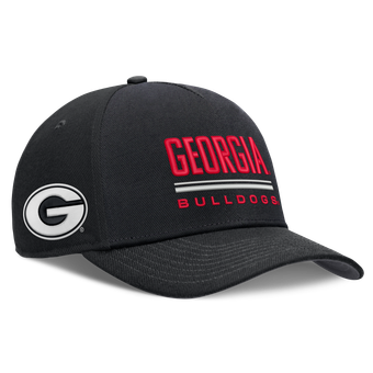 Men's Nike  Black Georgia Bulldogs 2026 Sideline Dri-FIT Rise Adjustable Hat