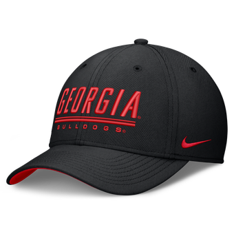 Men's Nike Black Georgia Bulldogs Game Day Rise Swooshflex Hat
