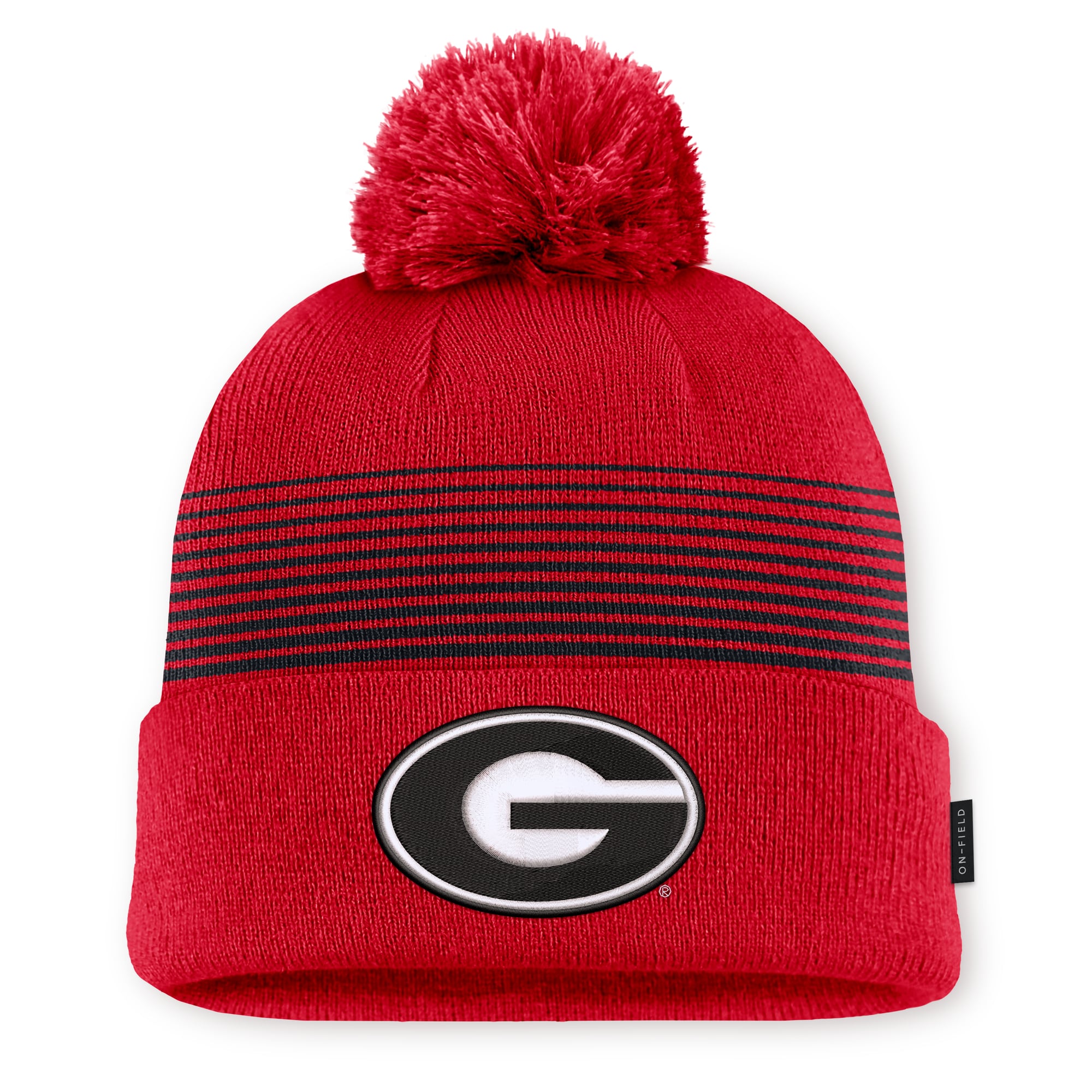 Unisex Nike Red Georgia Bulldogs 2026 On-Field Cuffed Knit Hat with Pom