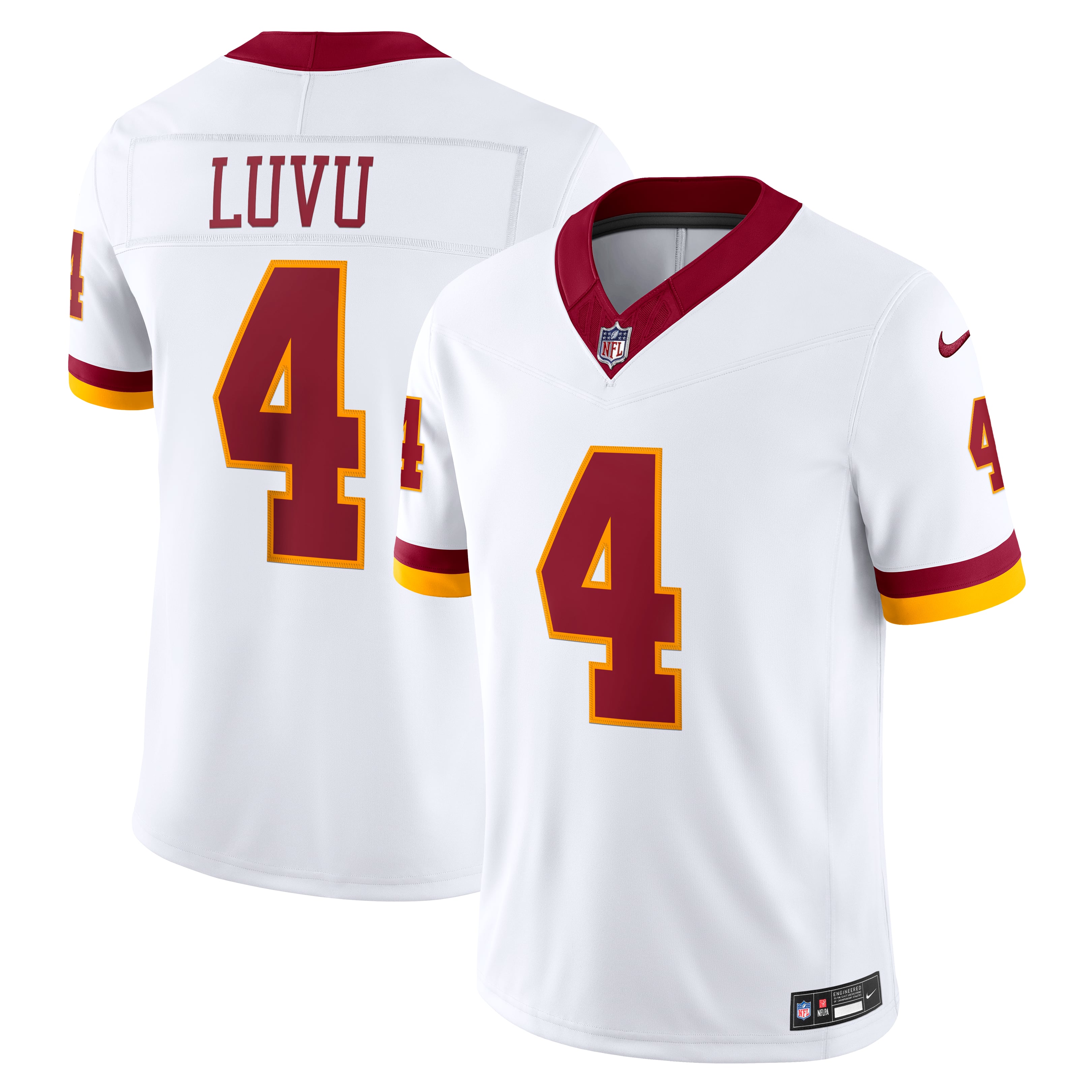 Men's Nike Frankie Luvu White Washington Commanders Vapor F.U.S.E. Stitched Limited Jersey