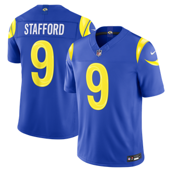 Men's Nike Matthew Stafford Royal Los Angeles Rams Team Vapor F.U.S.E. Stitched Limited Jersey