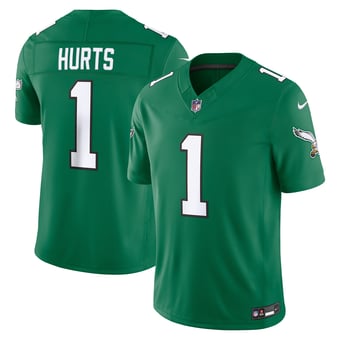 Men's Nike Jalen Hurts Kelly Green Philadelphia Eagles Alternate Vapor F.U.S.E. Stitched Limited Jersey