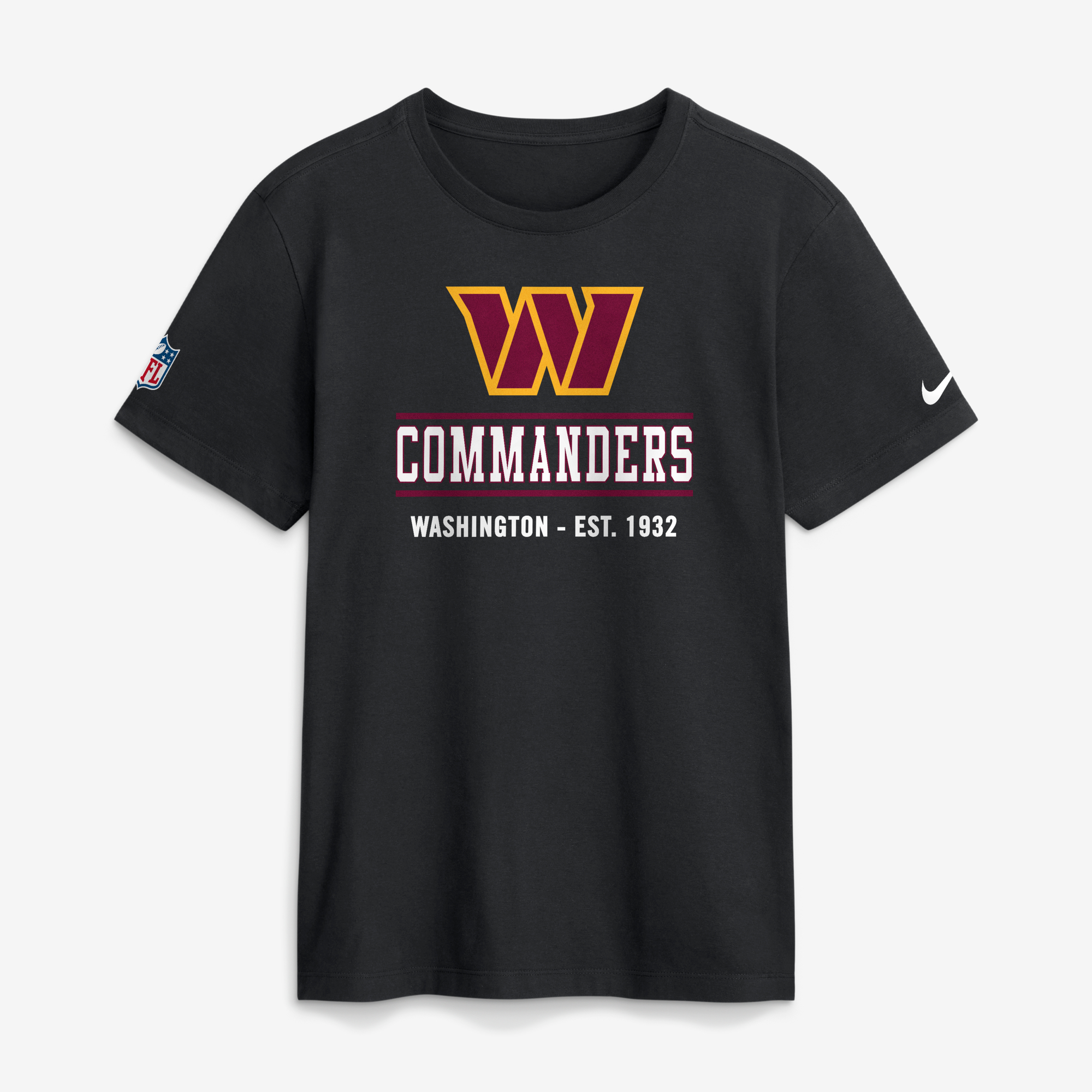 Washington Commanders Essential Nike Men's Dri-FIT NFL Short-Sleeve T-Shirt in Black | 02ET00A9E-TC1