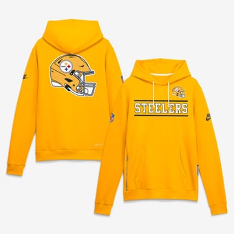 Men's Nike Gold Pittsburgh Steelers Standard Issue Replay Officials Alternate Dri-FIT Hoodie