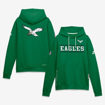 Men's Nike Kelly Green Philadelphia Eagles Standard Issue Replay Officials Alternate Dri-FIT Hoodie