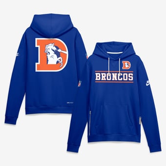 Men's Nike Royal Denver Broncos Standard Issue Replay Officials Alternate Dri-FIT Hoodie