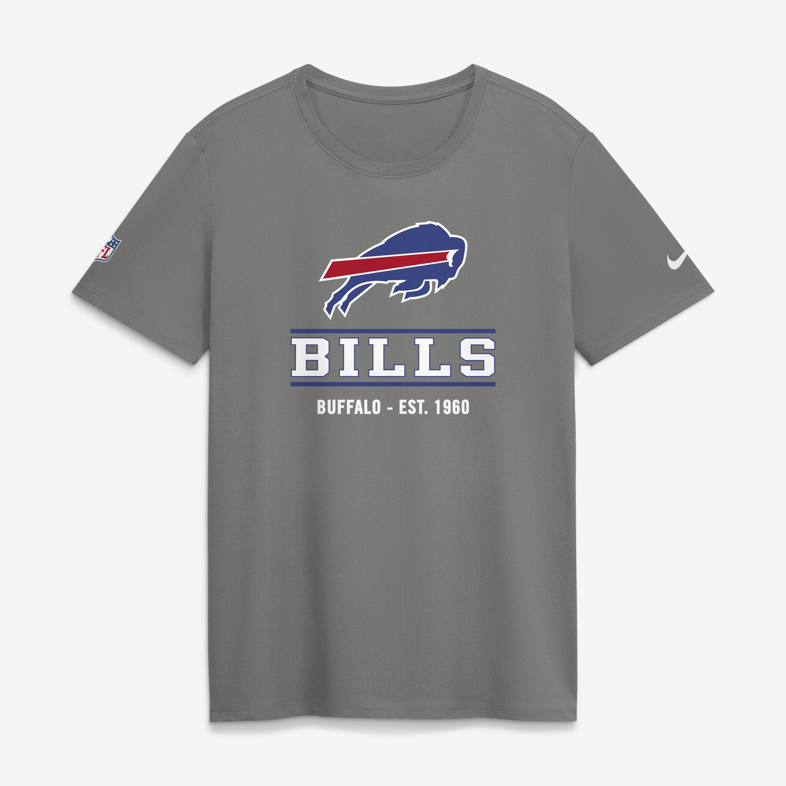 Women's Nike Gray Buffalo Bills Sideline Alternate Final Sprint Dri-FIT T-Shirt