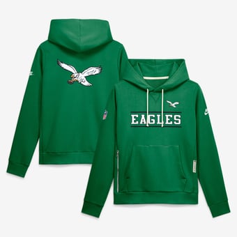 Women's Nike  Kelly Green Philadelphia Eagles Sideline Standard Issue Alternate Dri-FIT Hoodie