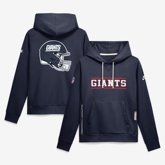 Women's Nike  Navy New York Giants Sideline Standard Issue Alternate Dri-FIT Hoodie