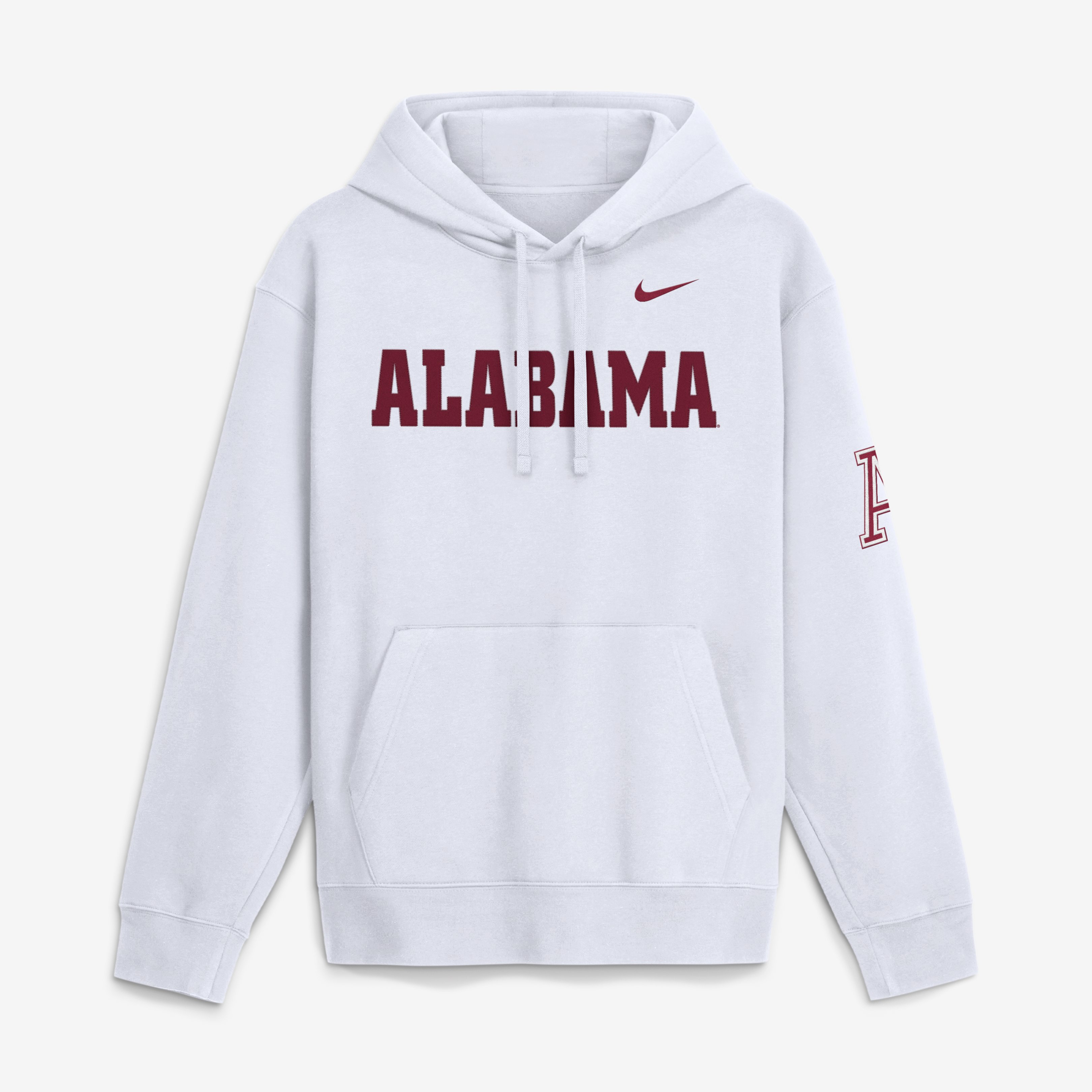 Men's Nike  White Alabama Crimson Tide 2026 Sideline Club Fleece Hoodie