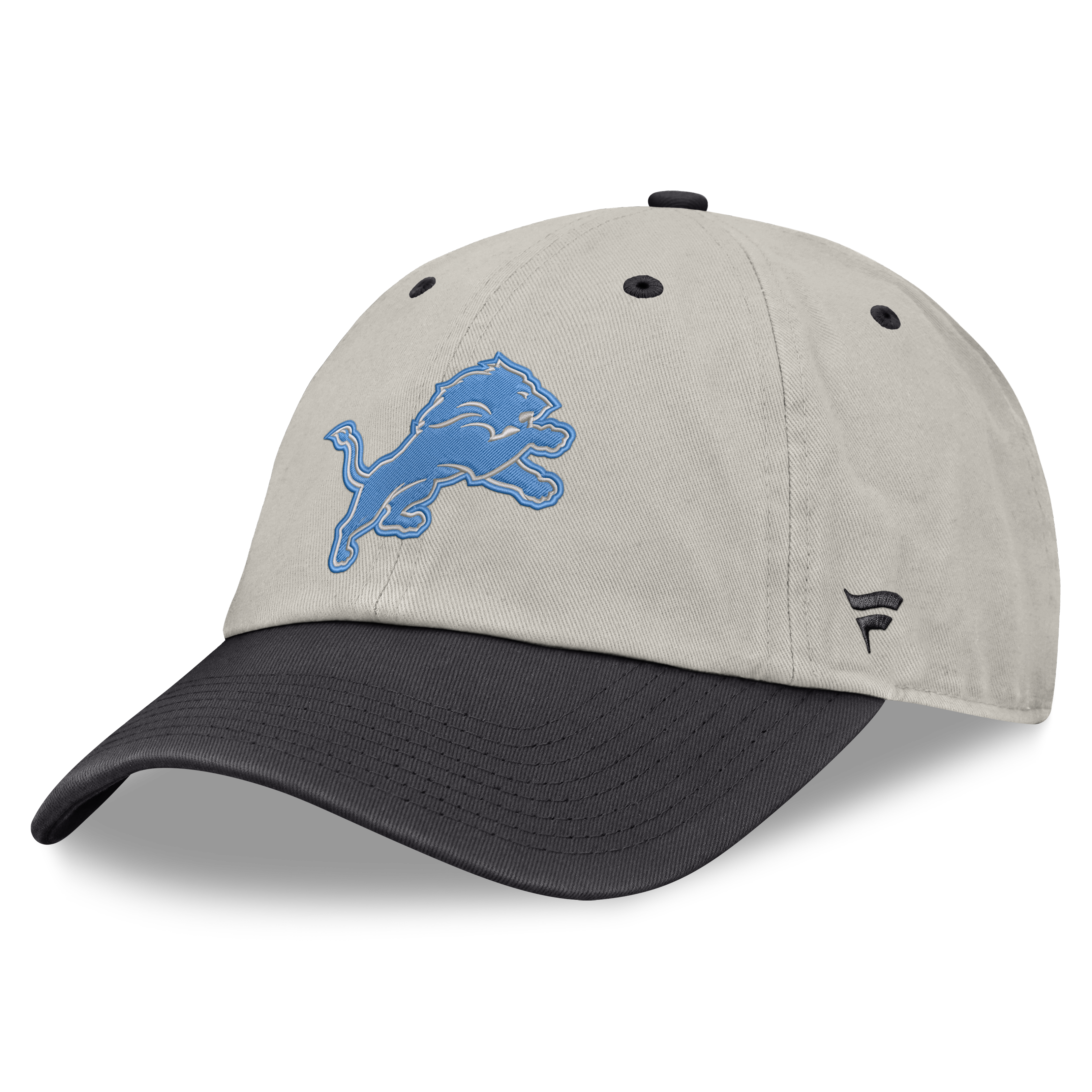 Men's Fanatics Beige/Charcoal Detroit Lions Frame Adjustable Hat