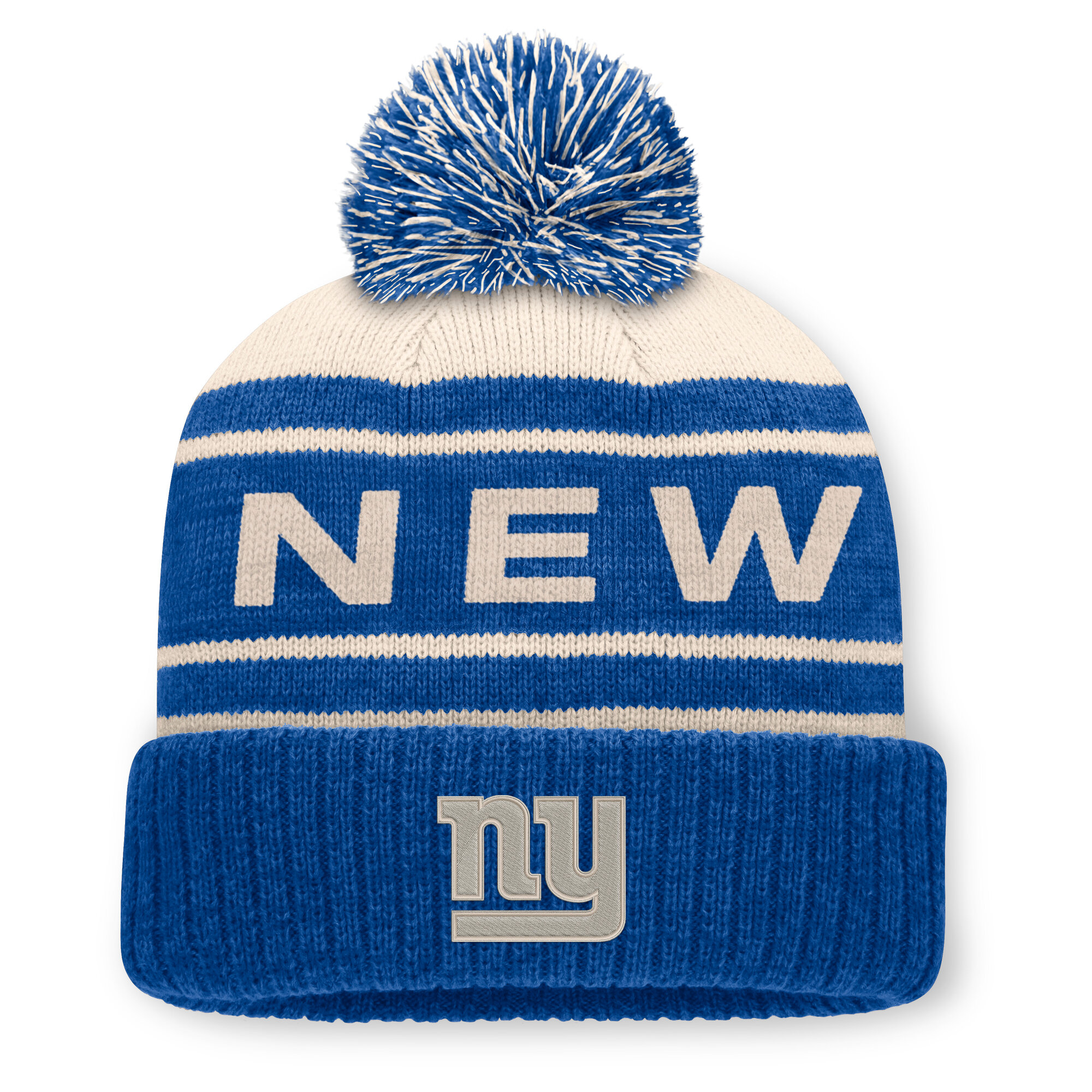 Men's Fanatics Royal New York Giants Cuffed Knit Hat with Pom