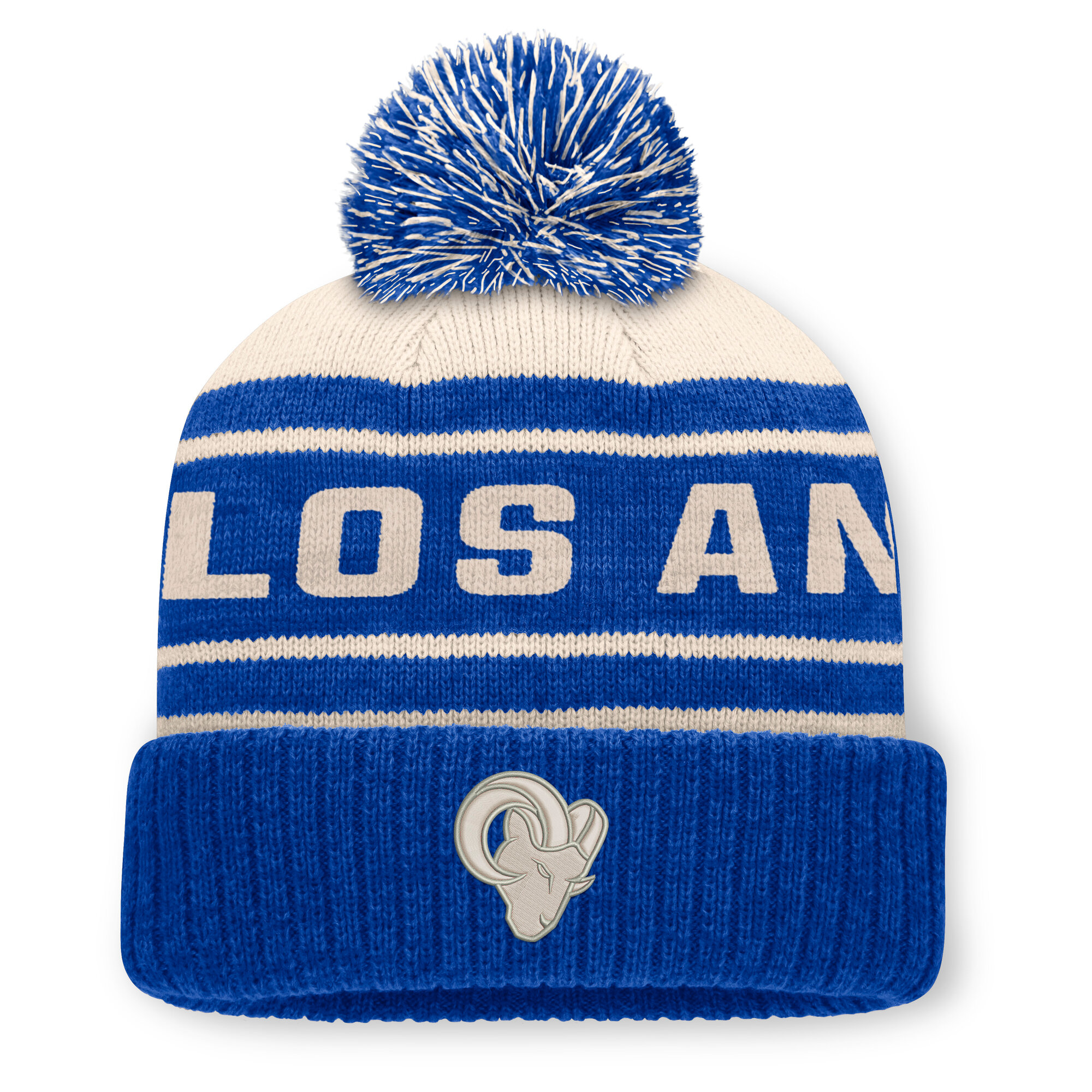 Men's Fanatics Royal Los Angeles Rams Cuffed Knit Hat with Pom