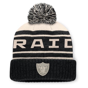 Men's Fanatics Black Las Vegas Raiders Cuffed Knit Hat with Pom