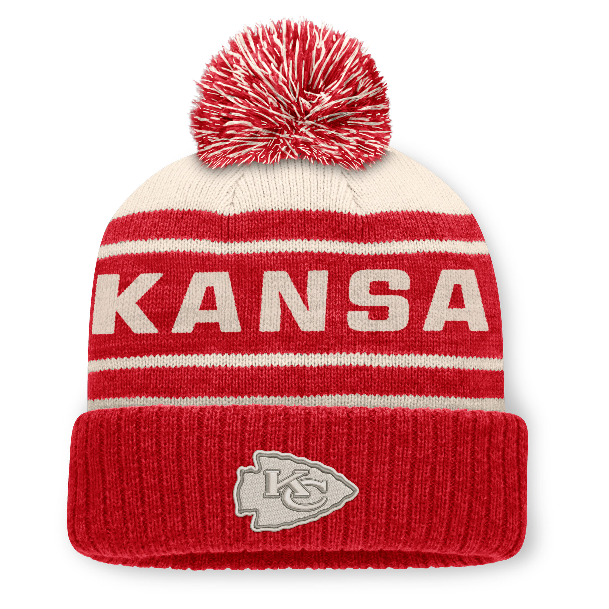 Men's Fanatics Red Kansas City Chiefs Cuffed Knit Hat with Pom