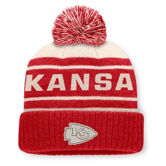Men's Fanatics Red Kansas City Chiefs Cuffed Knit Hat with Pom