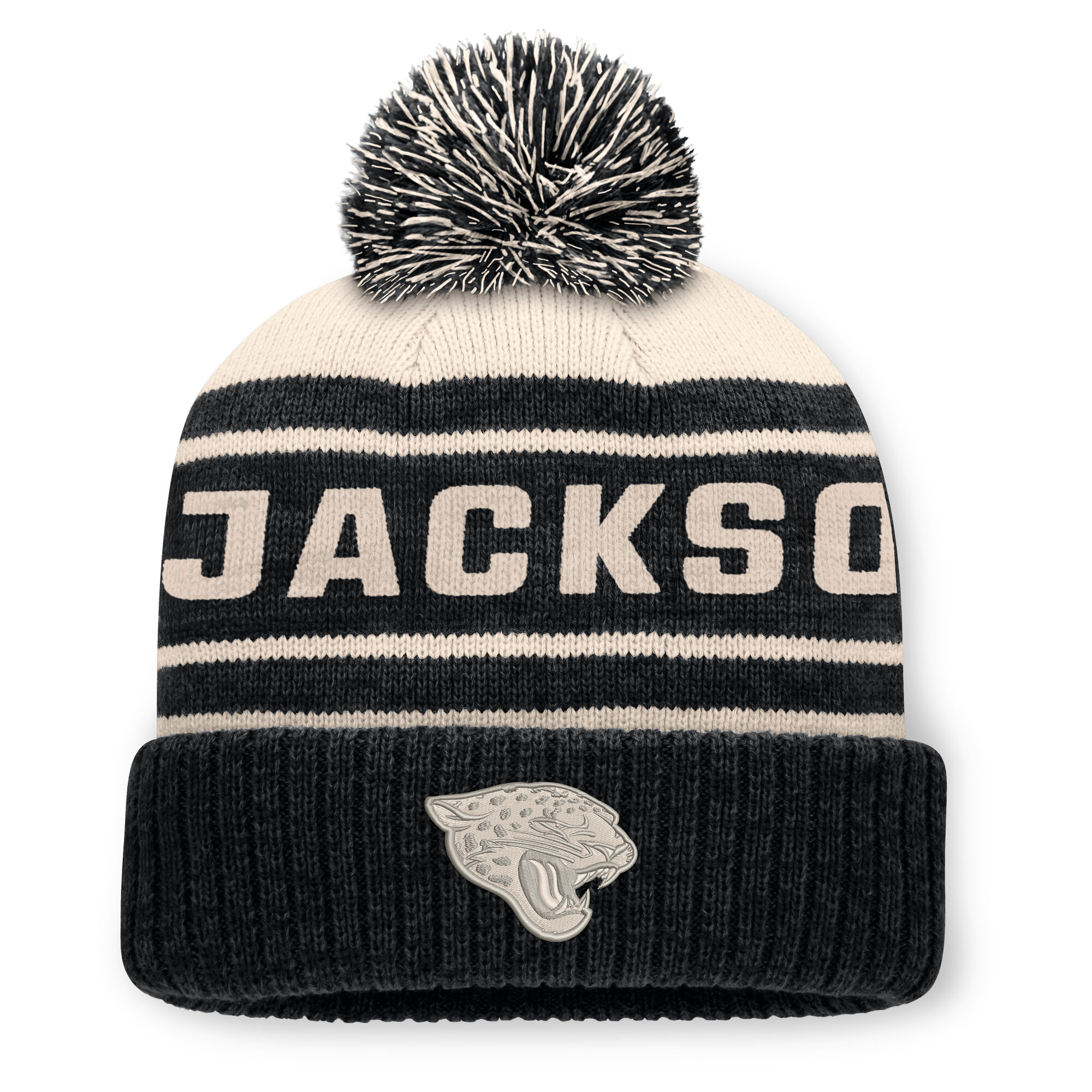 Men's Fanatics Black Jacksonville Jaguars Cuffed Knit Hat with Pom