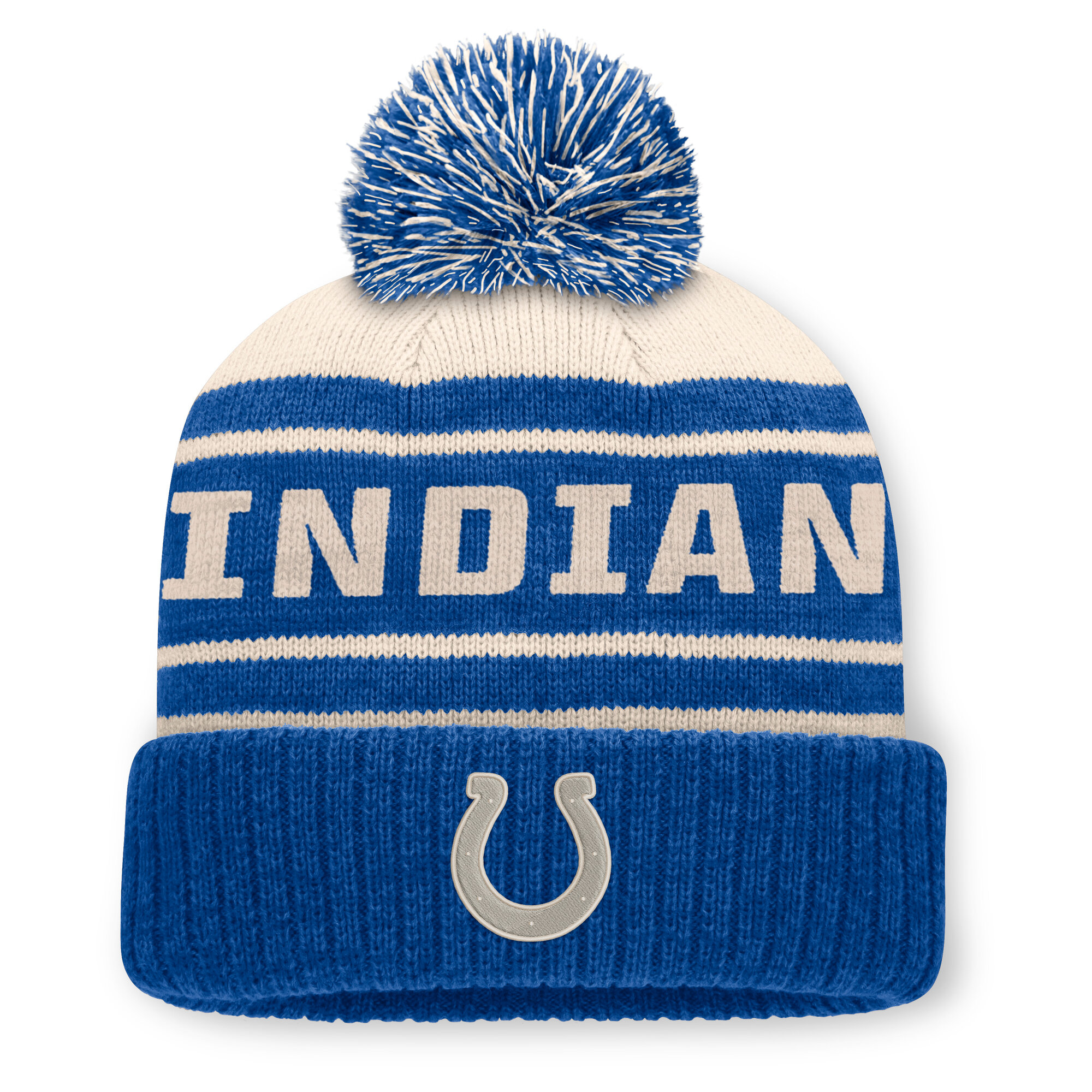 Men's Fanatics Royal Indianapolis Colts Cuffed Knit Hat with Pom