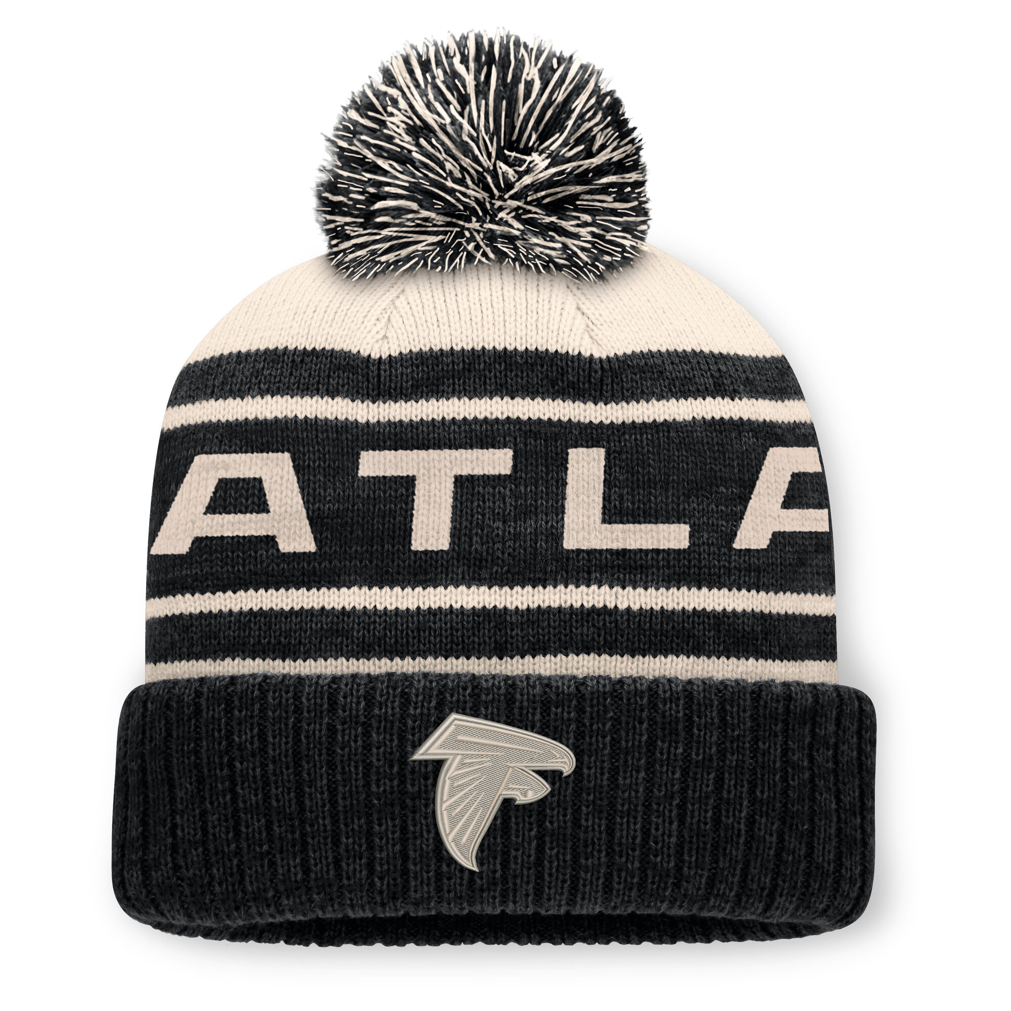 Men's Fanatics Black Atlanta Falcons Cuffed Knit Hat with Pom