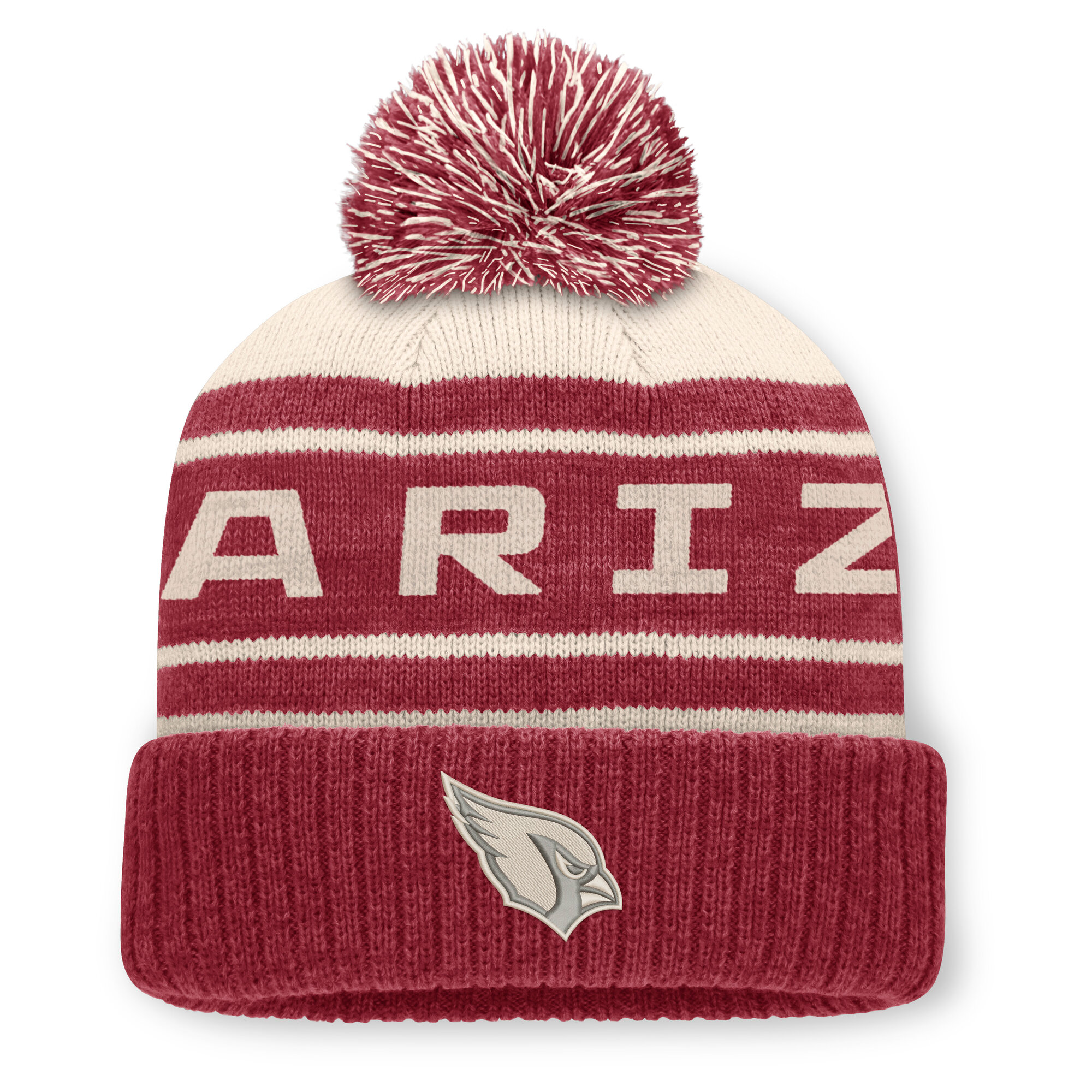 Men's Fanatics Red Arizona Cardinals Cuffed Knit Hat with Pom