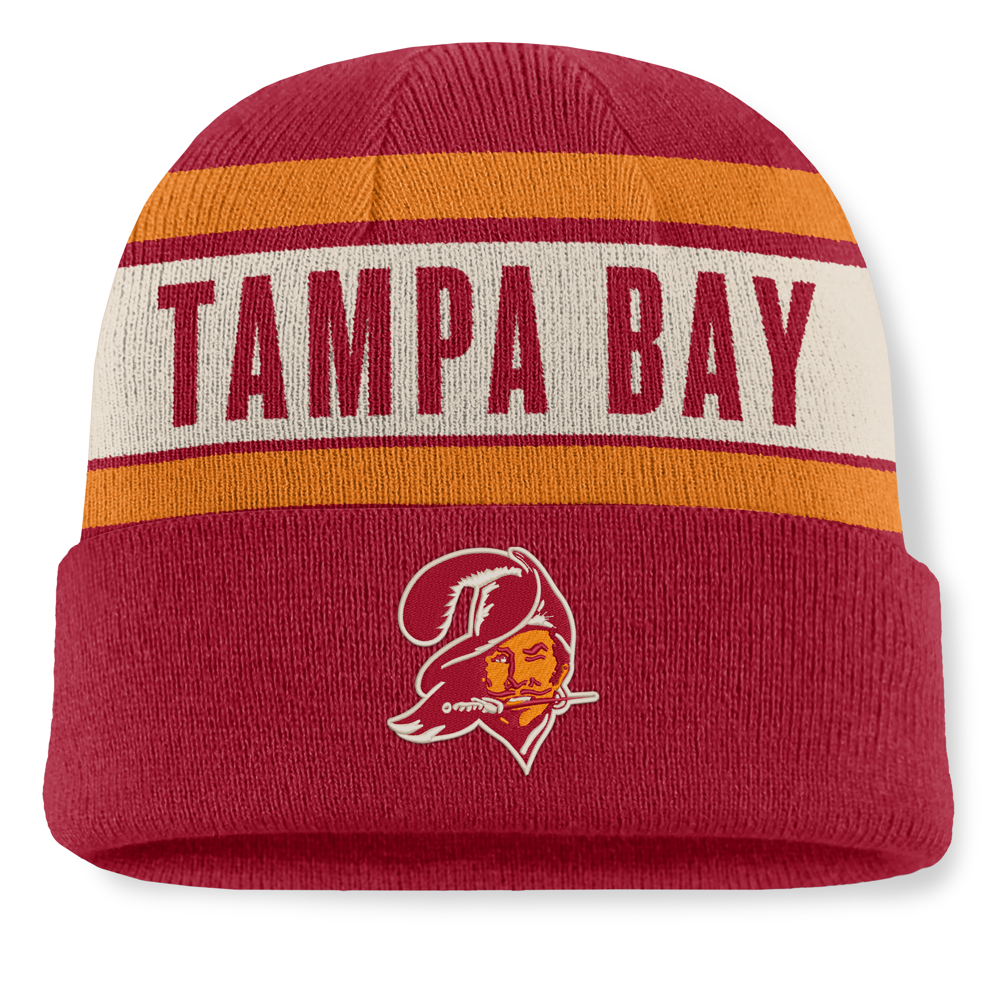 Men's Fanatics Red Tampa Bay Buccaneers Chip Pass Cuffed Knit Hat