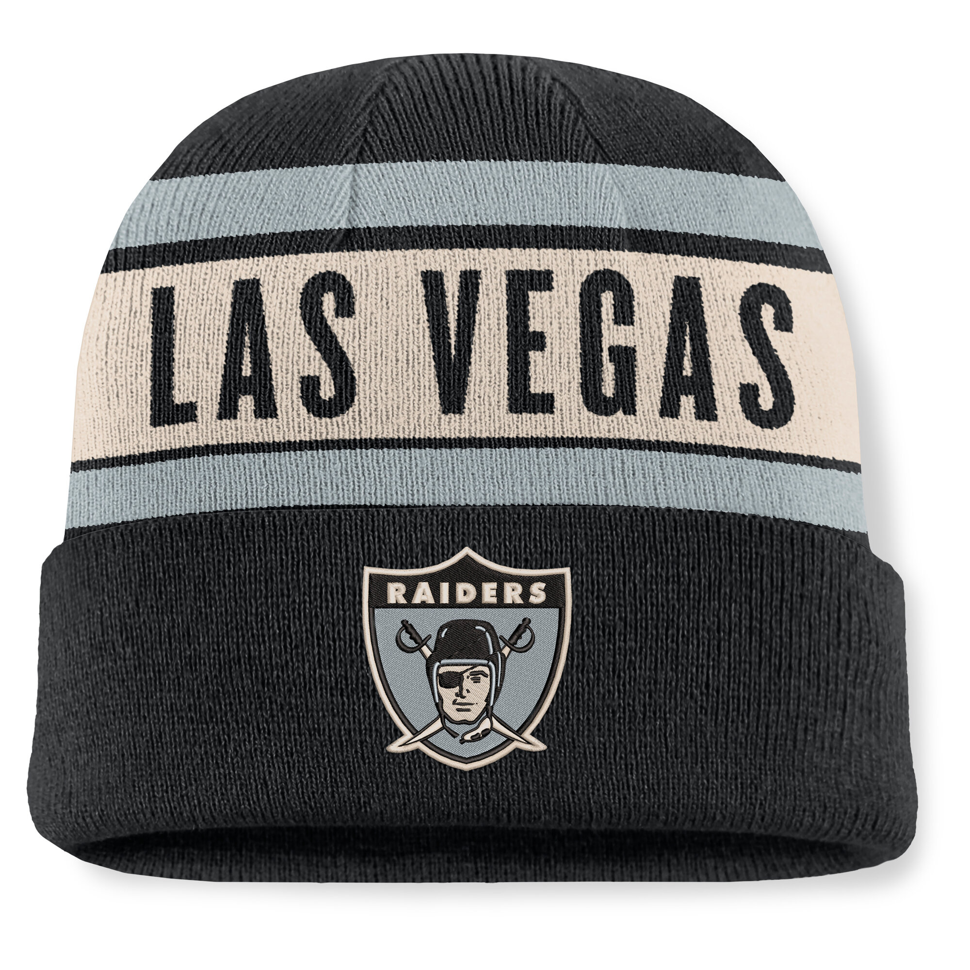 Men's Fanatics Black Las Vegas Raiders Chip Pass Cuffed Knit Hat