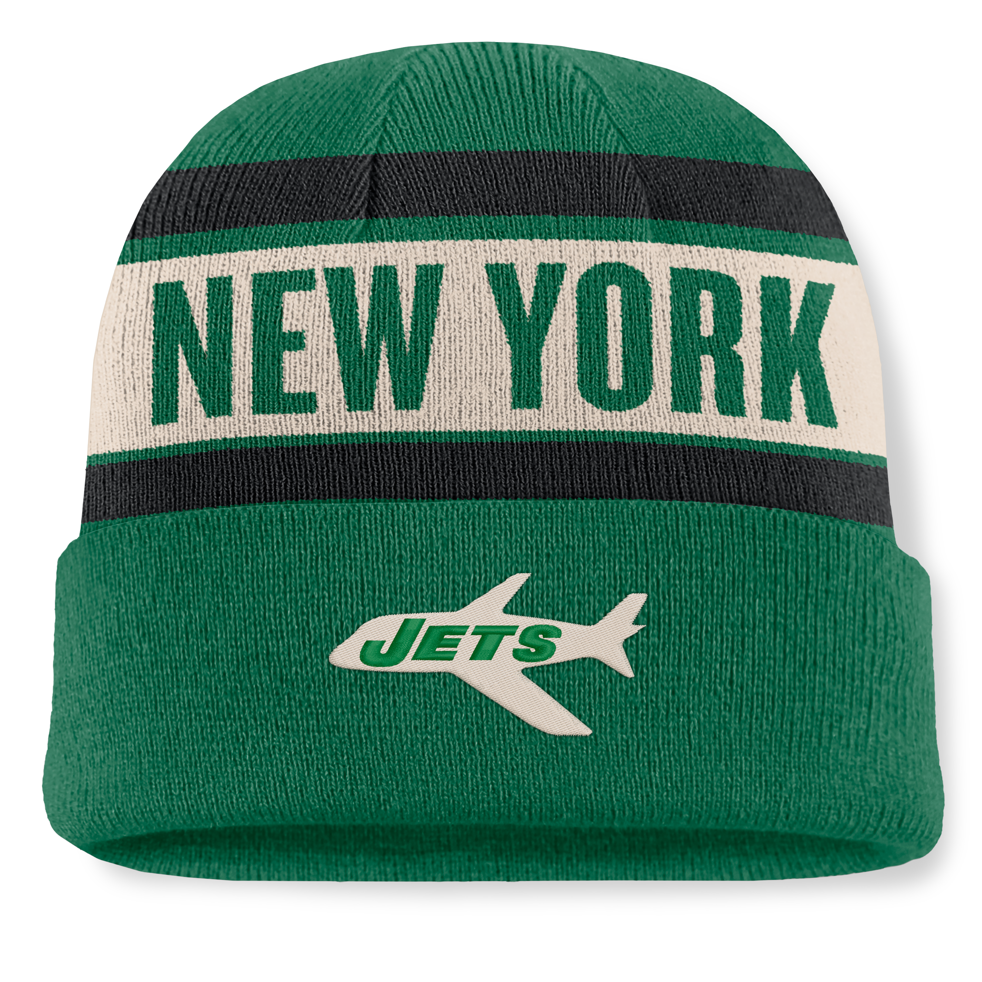 Men’s Fanatics Kelly Green New York Jets Chip Pass Cuffed Knit Hat