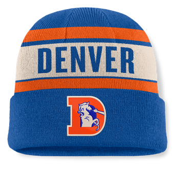 Men's Fanatics Royal Denver Broncos Chip Pass Cuffed Knit Hat