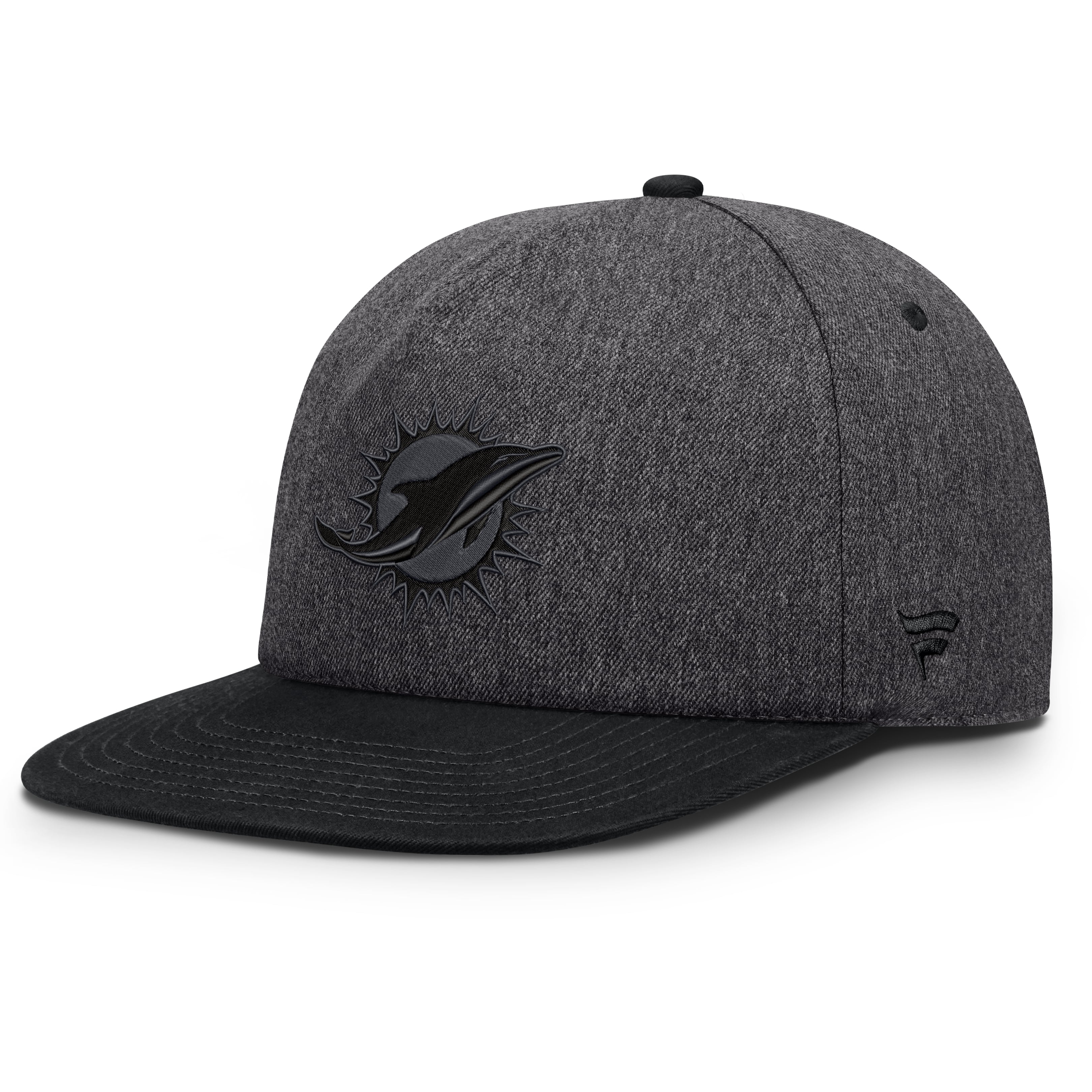 Men's Fanatics Heather Gray/Charcoal Miami Dolphins Clear Away Golfer Adjustable Hat