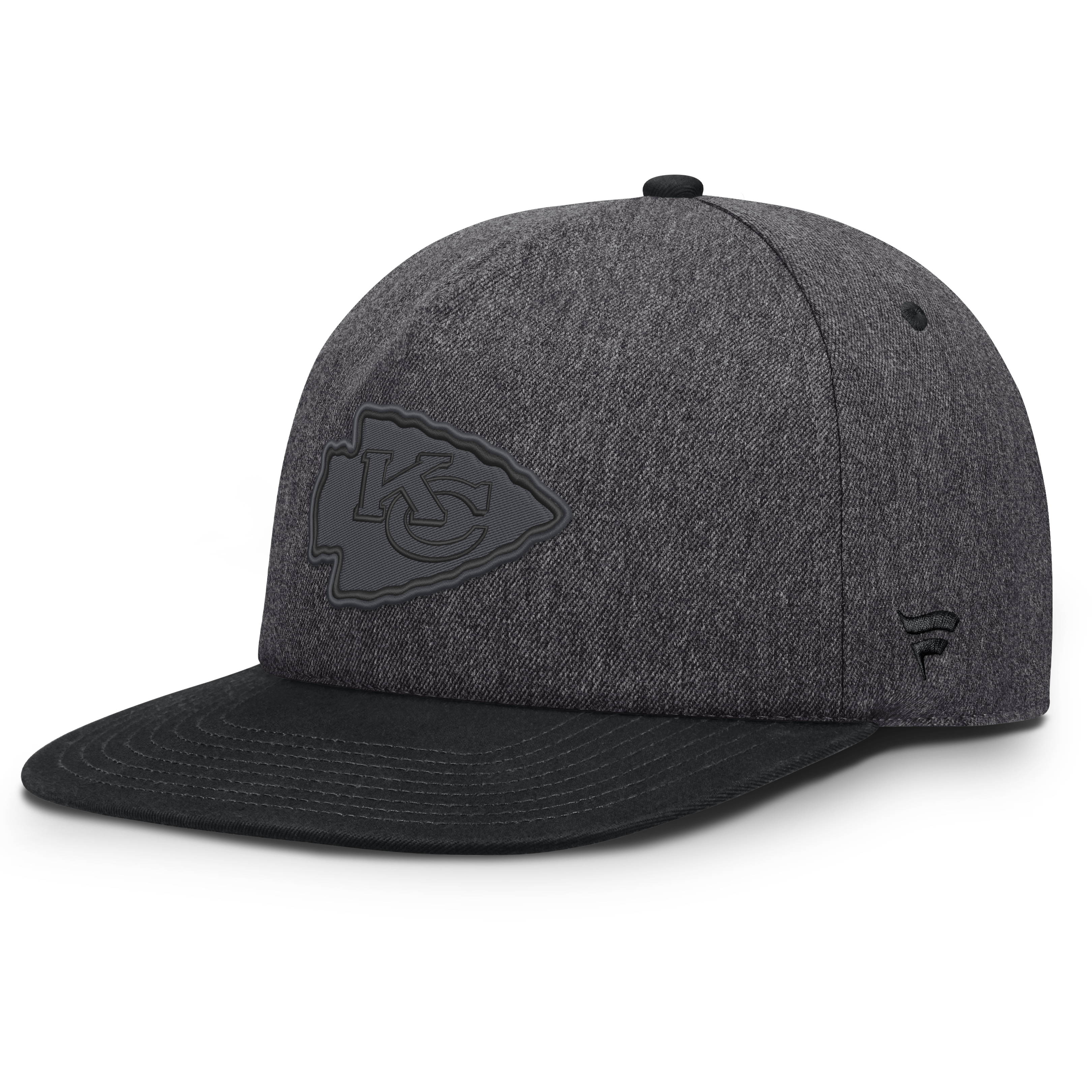 Men's Fanatics Heather Gray/Charcoal Kansas City Chiefs Clear Away Golfer Adjustable Hat