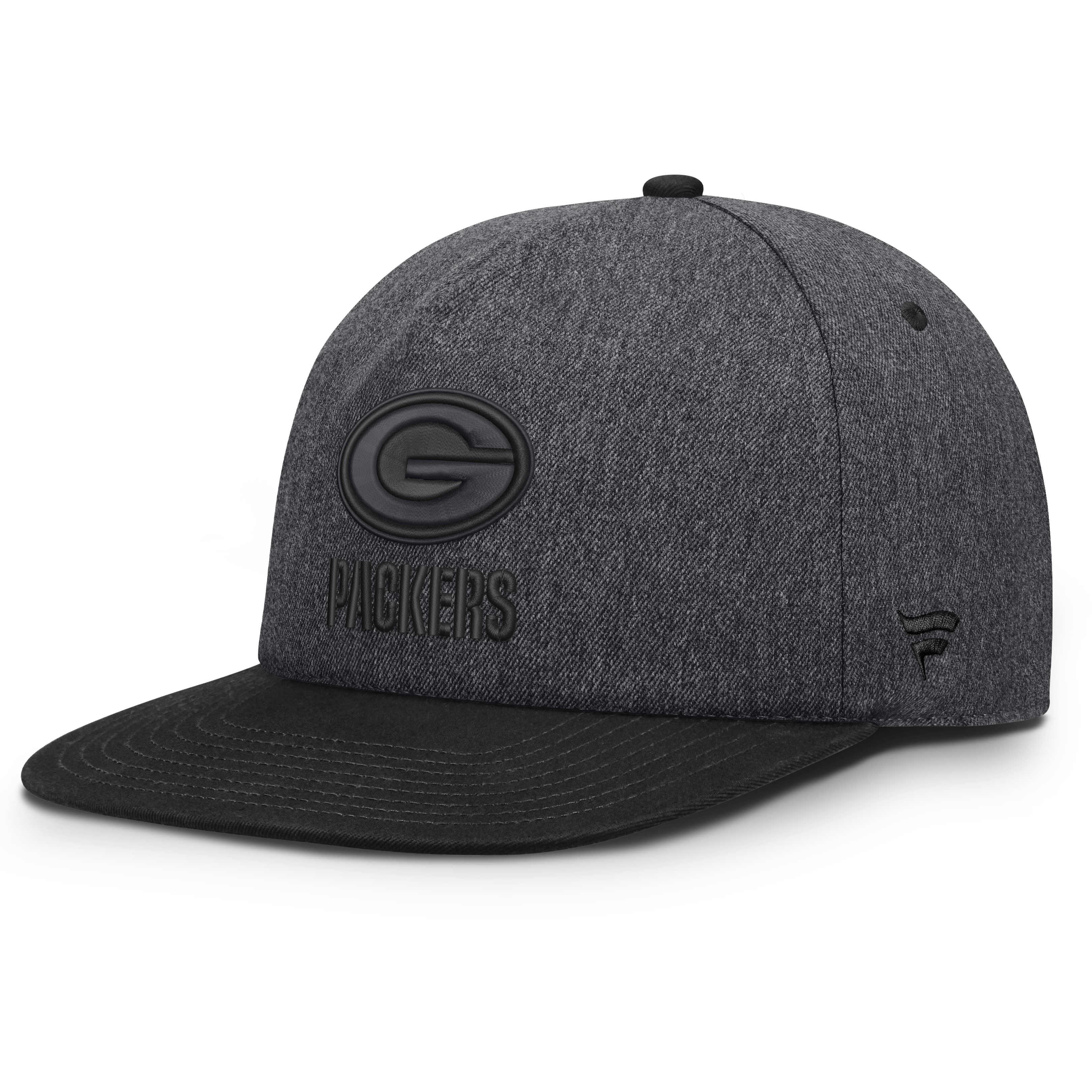 Men's Fanatics Heather Gray/Charcoal Green Bay Packers Clear Away Golfer Adjustable Hat