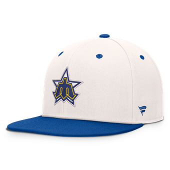 Men's Fanatics  Cream/Royal Seattle Mariners Heritage Ballpark Snapback Hat