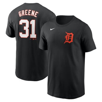 Men's Nike Riley Greene Black Detroit Tigers Fuse Name & Number T-Shirt