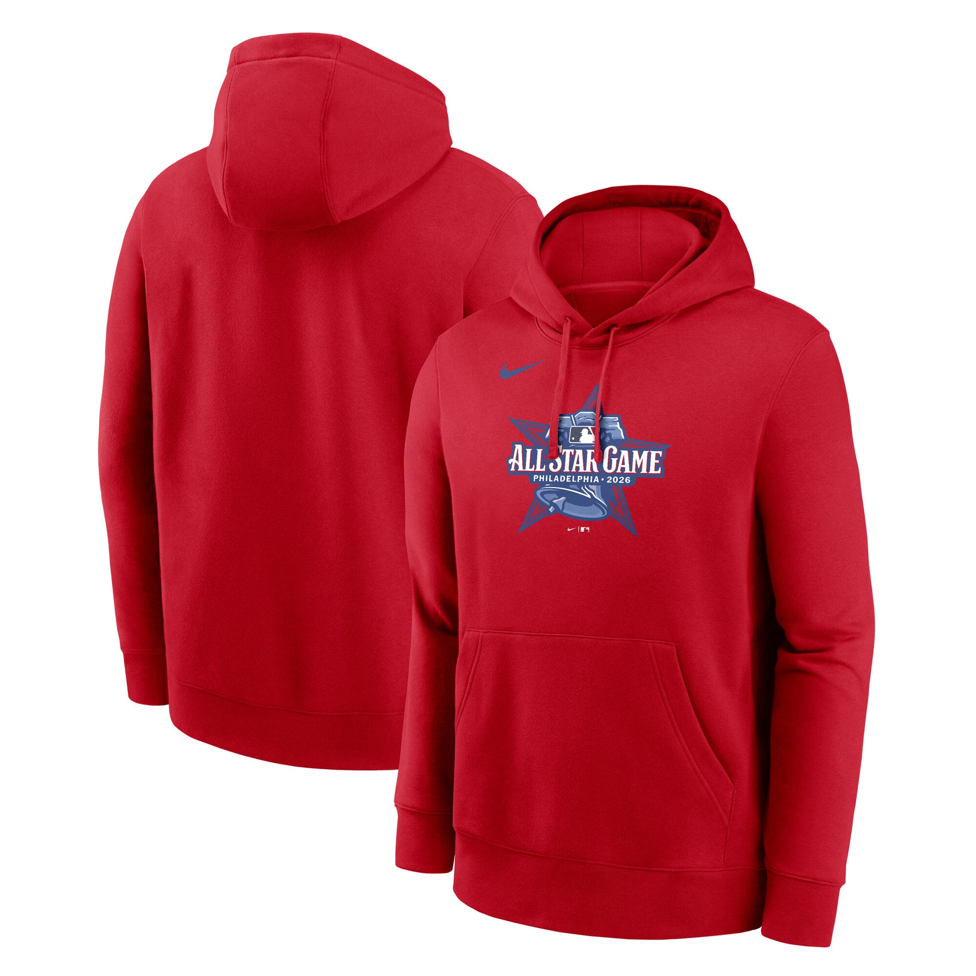 Men's Nike Red 2026 MLB All-Star Game Logo Club Pullover Hoodie