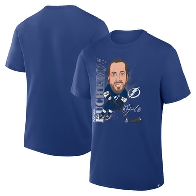 Men's Fanatics Nikita Kucherov Blue Tampa Bay Lightning Caricature Player T-Shirt
