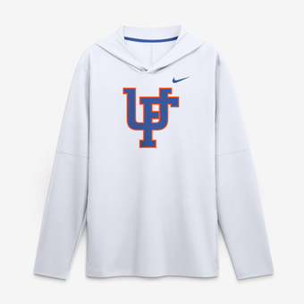 Men's Nike White Florida Gators 2026 Sideline Lightweight Long Sleeve Hooded Dri-FIT Top