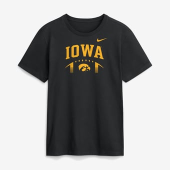 Men's Nike  Black Iowa Hawkeyes Primetime Football Icon T-Shirt