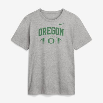 Men's Nike  Heather Gray Oregon Ducks Primetime Football Icon T-Shirt