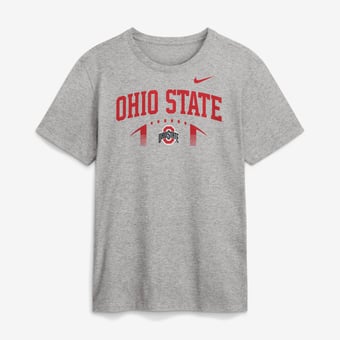 Men's Nike  Heather Gray Ohio State Buckeyes Primetime Football Icon T-Shirt