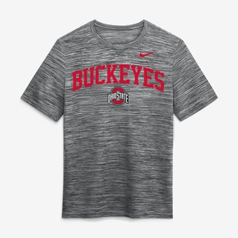 Men's Nike  Anthracite Ohio State Buckeyes Primetime Arch Logo Velocity Dri-FIT T-Shirt