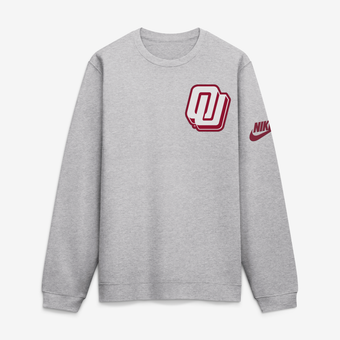 Men's Nike Heather Gray Oklahoma Sooners Legacy Sweatshirt