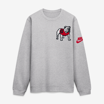 Men's Nike Heather Gray Georgia Bulldogs Legacy Sweatshirt