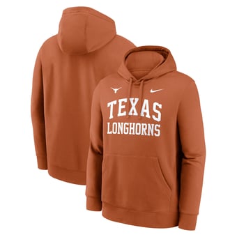 Men's Nike  Texas Orange Texas Longhorns Primetime Arched Club Fleece Pullover Hoodie
