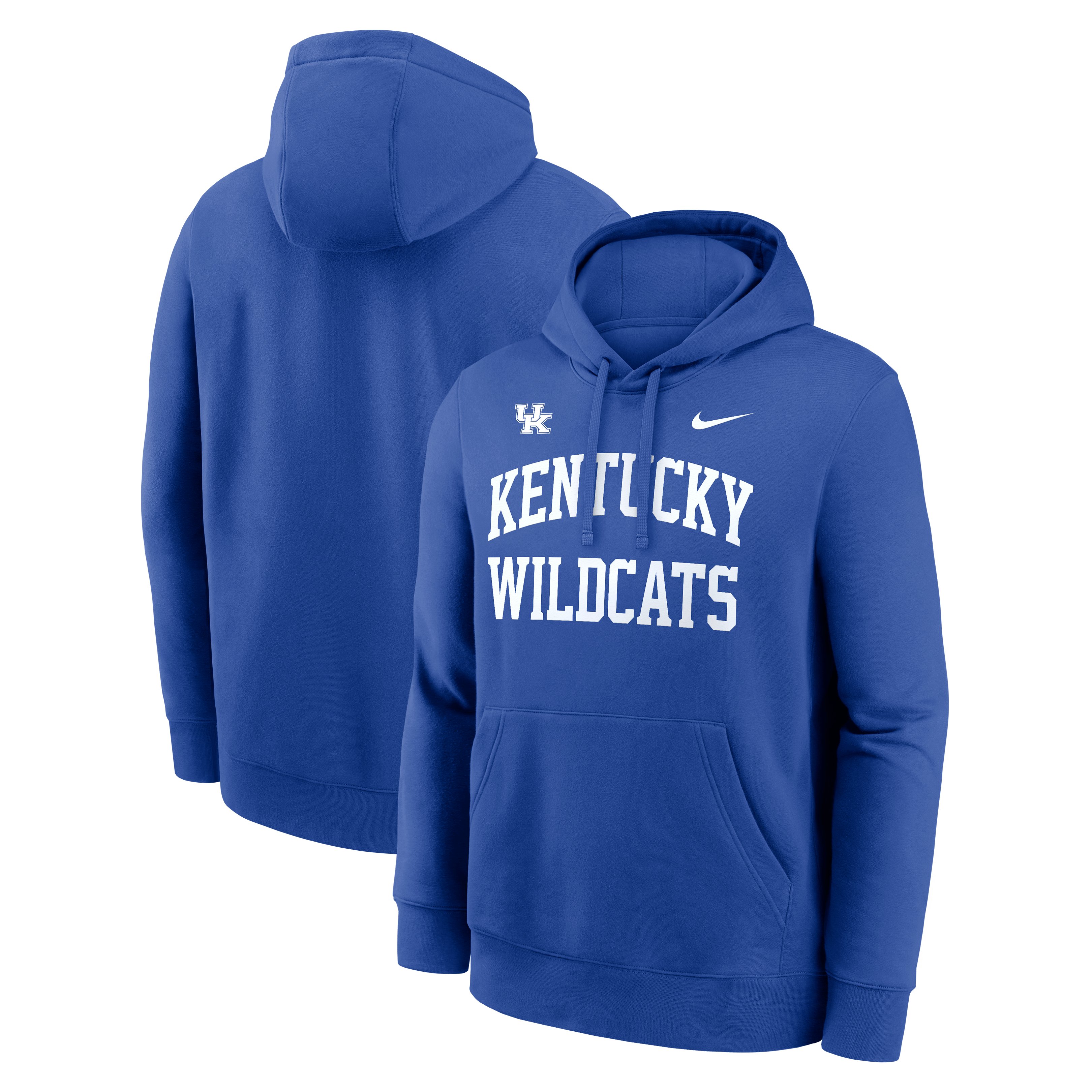 Men's Nike  Royal Kentucky Wildcats Primetime Arched Club Fleece Pullover Hoodie