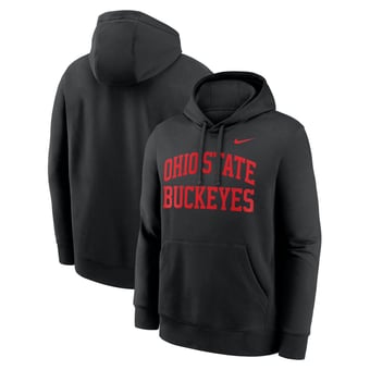 Men's Nike  Black Ohio State Buckeyes Primetime Arched Club Fleece Pullover Hoodie