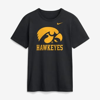 Men's Nike  Black Iowa Hawkeyes Primetime Logo Mantra T-Shirt