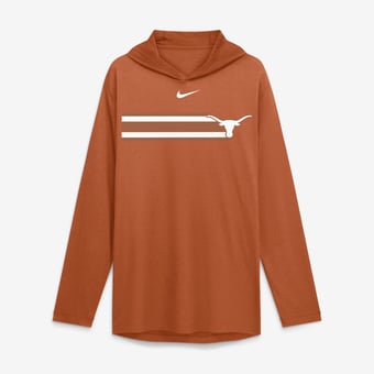 Men's Nike Texas Orange Texas Longhorns Primetime Pattern Tri-Blend Dri-FIT Long Sleeve Hooded T-Shirt