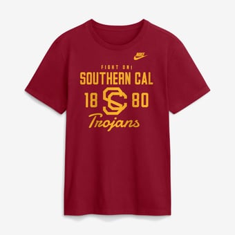 Men's Nike  Cardinal USC Trojans Legacy Stacked Established T-Shirt
