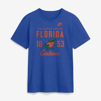 Men's Nike  Royal Florida Gators Legacy Stacked Established T-Shirt